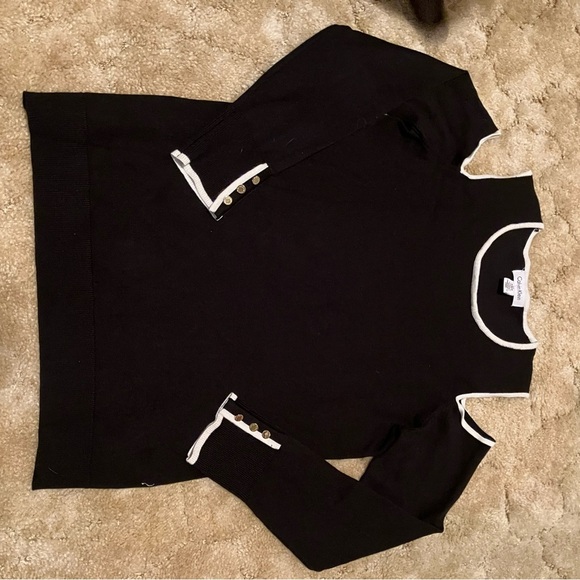 Calvin Klein Tops - Calvin Klein Black and Cream Garment